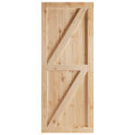 Swartland Door-pine Open Back Framed Ledged And Braced Batten Door