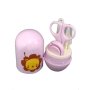 4AKID Baby Manicure Set 4PC - Pink Yellow Lion