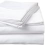 500 Thread Count Sateen Egyptian Cotton Flat Sheet White - Super King 300X270CM
