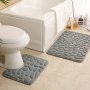 Soft And Comfortable Memory Foam Carpet Pads With Stone Embossment - Quick Absorption And Machine Washable Suitable For Bathroom Bedroom Kitchen Living Room Home