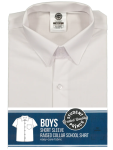 Short Sleeve High Raised Collar Shirt - 16 1 2 White