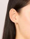 Goldair Gold Plated Surgical Steel Cubic Zirconia Inlay Sleeper Earrings