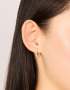 Goldair Gold Plated Surgical Steel Cubic Zirconia Shell Single Flatback Stud