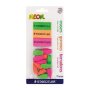 Staedtler 3 Piece Neon Erasers & 12 Piece Eraser Caps Assorted