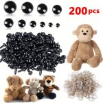 200PCS 150PCS 100PCS 50PCS Safety Eyes For Amigurumi Stuffed Crochet Eyes With Washers Craft Doll Eyes And Nose For Teddy Bear C