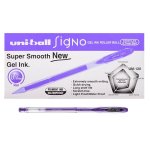 UM-120 Basic Anti-fraud Violet 0.3MM Basic Ballpoint Gel Pen – Box Of 12 – 41-0482-13