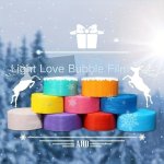 Eco-friendly Polyethylene Bubble Cushioning Wrap Roll Thick Love Heart Design Multi-color Shock-absorbent Packing Material With
