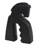 Ceramic Horse Statue Black Tall