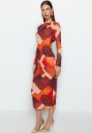 Colored Printed Maxi Dress - Multi