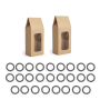 Cookie Box For Coffee Shops With Stickers -L18.5CM X W 7CM-BAKERY-50 Pack