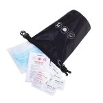 Hygiene Kit In Waterproof Bag: Gloves Masks Alcohol Swabs - Black