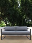 Zimbali Bench And Cushion Set Aluminum