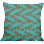 Turquoise Leaves Cushion - 60CM X 60CM