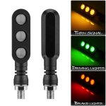 2 Pcs KC050 Motorcycle LED Turn Signal Running Brake Light