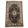 Green Floral Silk Touch Handmade Small Rug - 130 X 75 Cm