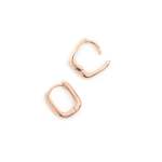 Rectangle - Round Profile - Hinged Sleepers In Rose Gold