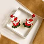 Father Christmas Novelty Earrings Assorted Styles - Xmas And Stars