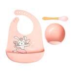Baby 3PC Silicon Feeding Pink