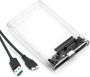 SE-L133 Sata USB 3.0 Hard Drive Enclosure Clear Case 2.5 Inch