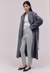 Cigarette Trousers - Light Grey Checked