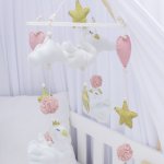 Cot Mobile Princess Swan With Pink And Golden Accessories
