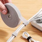 1 Roll Reusable Fastening Tape Cable Ties Multi-purpose Cord Organizer Computer And Tv Wire Storage Data Cable Management Tie De