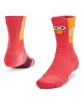 Adult Curry Playmaker Crew Socks - Hot Coral LG