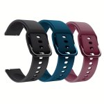 3PCS Smart Watch Soft Silicone Strap 20MM Replacement Adjustable Smart Watch Strap Suitable Forsamsung Galaxy Watch ACTIVE ACTIV
