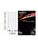 White Vid Spine Label 16UP