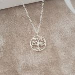 Tamara 925 Sterling Silver Dainty Cz Tree Necklace 12MM 45CM Chain
