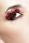 Black Red Feather Eyelashes