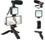 Pro Vlogging Kit Shotgun Microphone With LED Light And Tripod