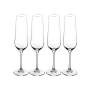 Consol 4 Piece 200ML Signature Vienna Stem Champagne Flute Glass Set Clear