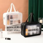 Cosmetic Wash Bag Men And Women Business Trip Portable Waterproof Transparent Frosted Bath Swimming Storage Bag