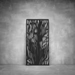 Laser Cut Screen - Design 043 - 2000 X 1000 X 20 Matt Black Outdoor