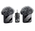 Dual Wireless Lavalier Microphones Compatible With Iphone android & Cameras