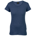 Ladies 170G Slim Fit V-neck T-Shirt L170SFV Navy-melange 4XL