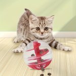 Interactive Cat Treat Dispenser Ball - Slow Feeder Toy For All Breeds Iq Boosting Fun Pet Playtime Accessory