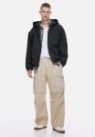Loose Fit Cargo Trousers - Beige