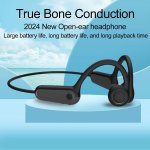 Bone Conduction Headphones Open Ear True Wireless Sports Earphones With Built-in MIC 2024 New Ear Hanging Type Headset For Runni