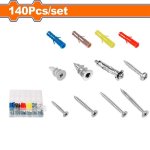 140 Piece Screw And Wall Plug Assortment WXT1B02