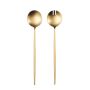 Gold 18/10 Stainless Steel Salad Spoons And Forks Set 11.4IN