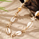 Bohemian Style Braided Cord Sea Star And Shell Decorative Summer Beach Necklace - Perfect For Parties And Holidays
