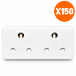 Double Adaptor With 2 3-PIN Outlets Whole Pack Of 150 Units