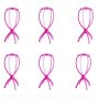 6 X Pink Plastic Wig Display Stands - Foldable Hair Holder