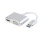 USB 3.0 To HDMI Vga Adapter For 2 Monitors 1920 1080P@60HZ Full HD Display