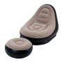 Inflatable Air Sofa With Foot Rest Cushion Lounge Chair With Foot Stool