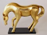 Horse Gold On Black Base – 32.5X40CM