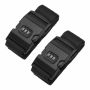2PIECES Luggage Straps With Combination Lock Adjustable Suitcase Belt Strap