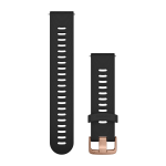 Garmin Quick Release Band Black Siliconem Rose Gold Buckle 20MM